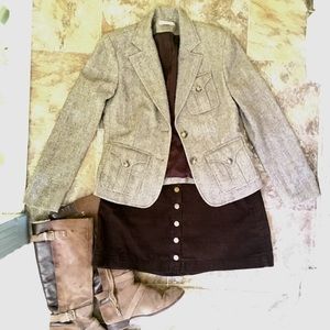 ❌ SOLD Brown Tweed Blazer